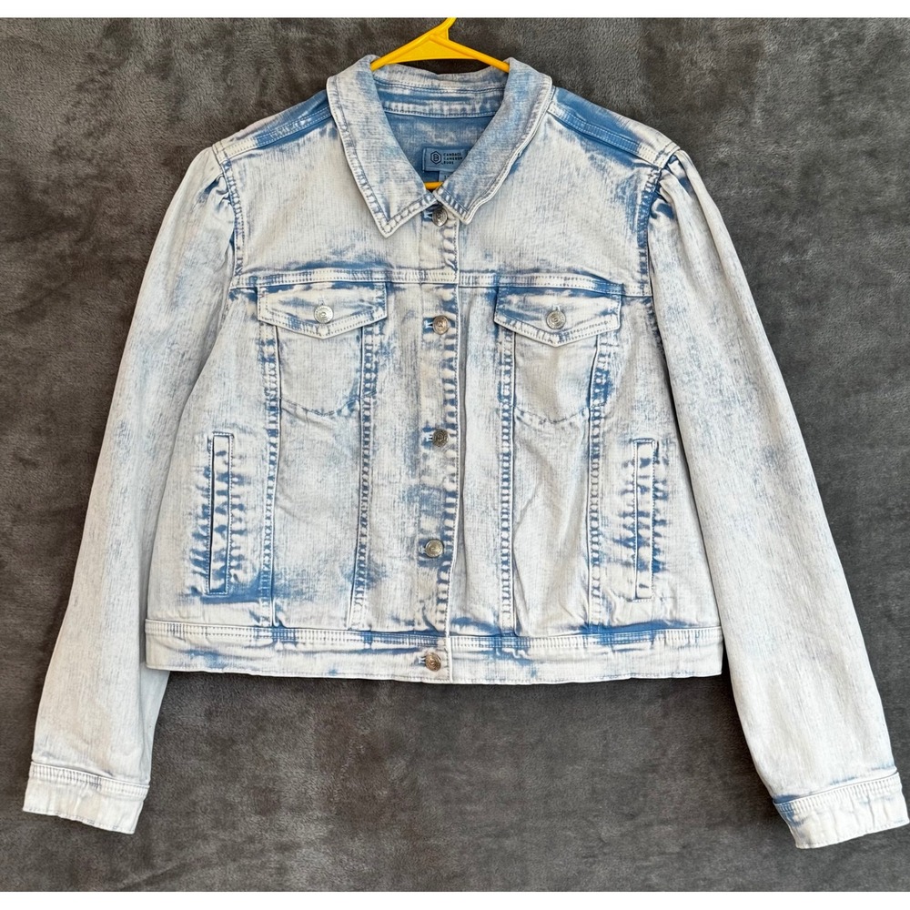 Candace‎ Cameron Bure Denim Jacket Women's 12 Light Wash Stretch QVC